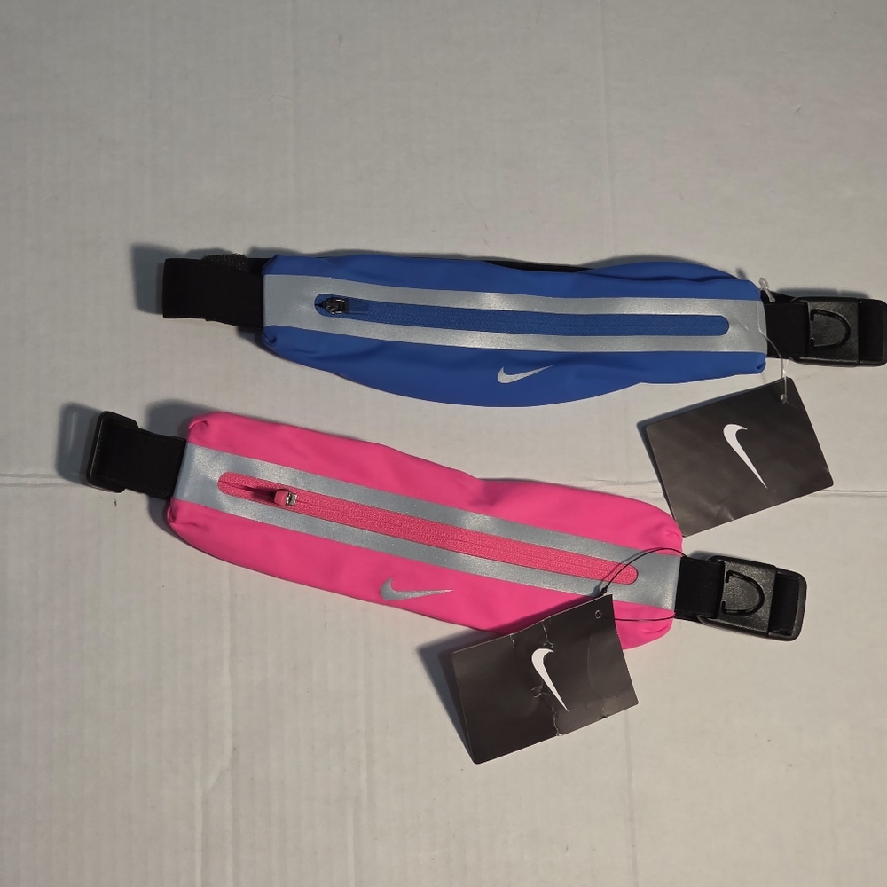 New Nike Slim Waist Pack Sports Waist Pack One Blue One Pink His & Hers - Picture 5 of 6